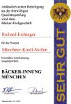 Urkunde Mnchner-Kindl-Stollen